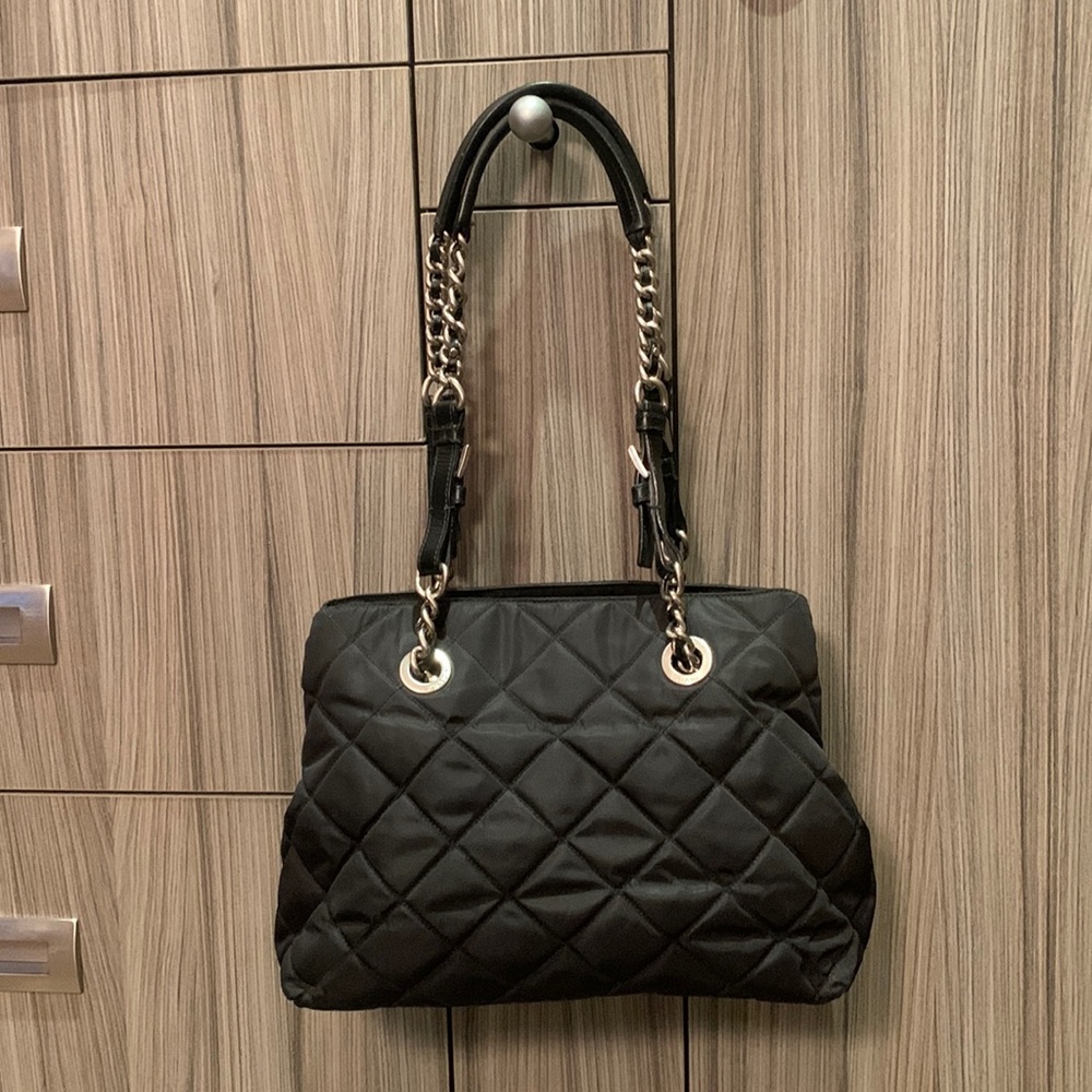 PRADA  black authentic nylon quilted bag